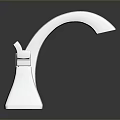 Modern Chrome Bathroom Faucet Set With Three Sleek Metal Fixtures And Reflective Surface