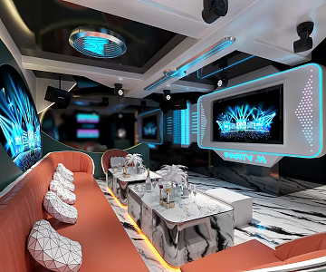 modern mecha wind ktv 3d model