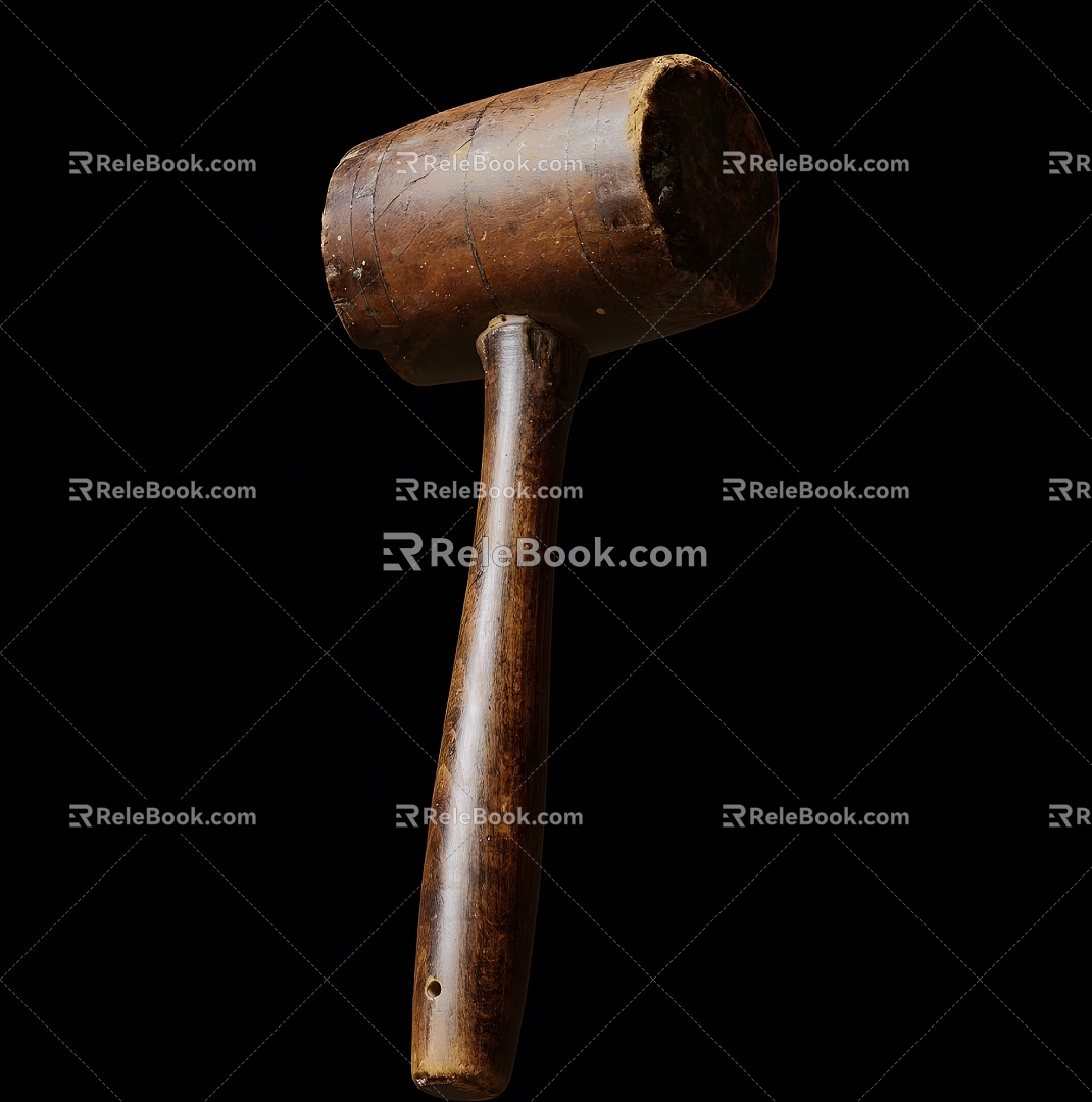 Realistic Wooden Hammer Modern Realistic Hammer Wooden Hammer Tools 3d model