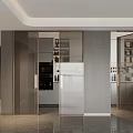 Modern Sliding Doors For Open Kitchen Interior With Glass Frames And Sleek Design