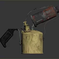 blowtorch fire lamp gasoline blowtorch kerosene blowtorch blowpipe modern weapon hot weapon hot weapon gun 3d model