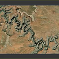 3D Garden Landscape Model Featuring Winding Green Vegetation And Natural Terrain Design