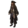 modern game character pirates of the caribbean jack 3d model