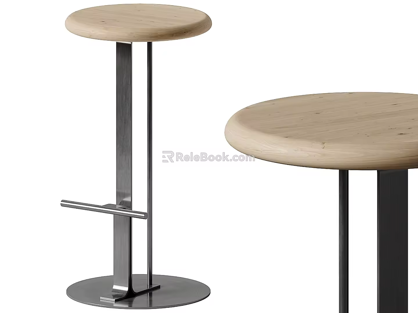 Modern Bar Stool Round Bar Stool 3d model