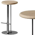 Modern Bar Stool Round Bar Stool 3d model