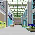 Hospital Outpatient Clinic Bright Lobby With Reception And Natural Light