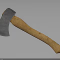 Durable Metal Axe With Wooden Handle For Cutting And Chopping Tasks