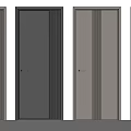 Modern Hinged Doors With Vertical Slats And Smooth Panel Design Options 3d model