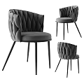 Modern Accent Chairs With Quilted Design Gray Green Beige Metal Legs