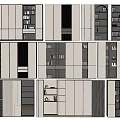 Modern Bookcase Wall Cabinet Display Cabinet Bookshelf 3d model