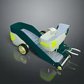 Industrial Material Handling Equipment With Green White Conveyor Belt And Wheels