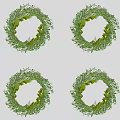 Natural Green Leaf Wreath Decorative Hanging Ornament For Home Interior Decoration