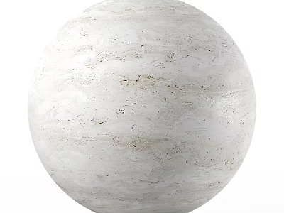 Decorative White Spherical Textured Component With Marble-like Stone Surface Texture 3d model