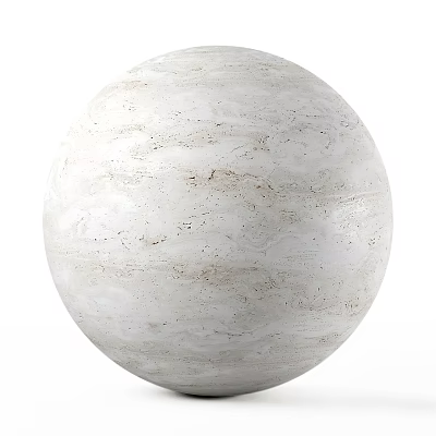 Decorative White Spherical Textured Component With Marble-like Stone Surface Texture 3d model