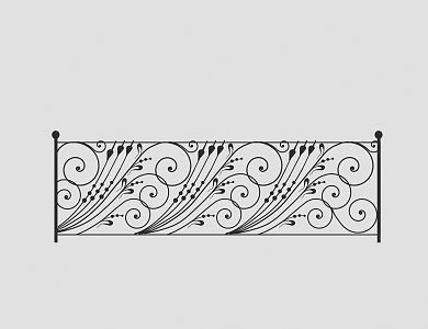 Fence Railing Guardrail 3d model