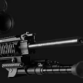 High Precision Tactical Rifle With Optic Scope Magazine And Bullets 3d model