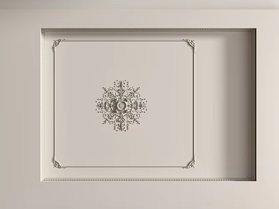 French ceiling French plaster line 3d model