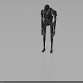 Tall Metallic Robot With Slender Limbs And Mechanical Joints Sci Fi Design