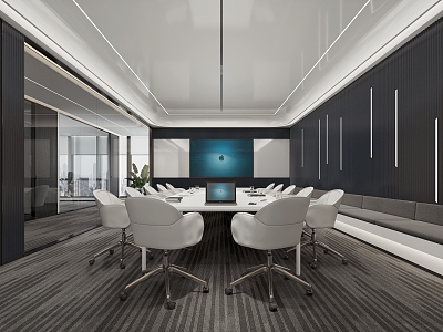 Modern Meeting Room Meeting Table and Chair 3d model