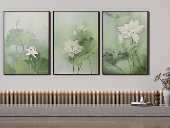 Quiet Plant Painting Decorative Painting 3d model