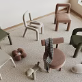 Modern Children's Tables and Chairs 3d model