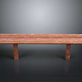 Outdoor Wooden Bench with Natural Wood Grain for Garden Patio Seating