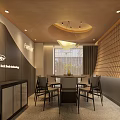 Elegant Five Star Private Dining Room With Modern Design Dining Table Chairs Pendant Light And Wooden Wall