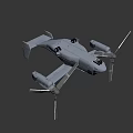 Military Tiltrotor Helicopter With Gray Body Large Rotors And Number 12
