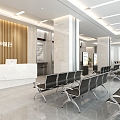 Modern Bank Lobby 3d model