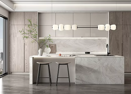 Open kitchen Modern kitchen 3d model