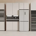 Modern Kitchen Refrigerator And Freezer Design With Sleek Storage And Appliances