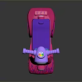 Pink Purple Kids Toy Scooter With Purple Headlight LET'S GO Lettering And Decorative Patterns