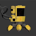 Yellow Industrial Robotic Equipment With Multi Legged Structure And Mechanical Arms