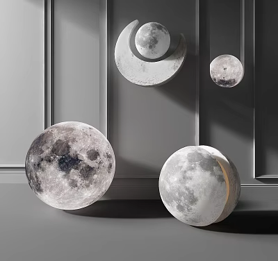 Modern Moon Lights 3d model