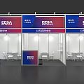 CESA Exhibition Booth Setup With Company Name Display And Tables Chairs