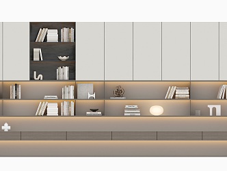 Modern bookcase 3d model