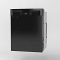 Modern Black Dishwasher Kitchen Appliance With Sleek Design And Digital Panel 3d model