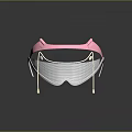 Commercial Protective Face Shield Equipment With Pink Top White Frame And Metal Mesh