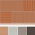 Stylish Wall Paneling With Vertical Horizontal Striped Patterns And Multiple Color Choices 3d model