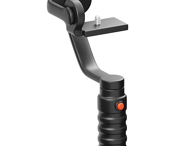 Black Ergonomic Portable Handheld Stabilizer With Adjustable Grip And Metal Screw 3d model