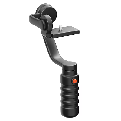 Black Ergonomic Portable Handheld Stabilizer With Adjustable Grip And Metal Screw 3d model