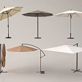 Outdoor Umbrellas in Various Styles with Different Colors and Pole Designs for Shade