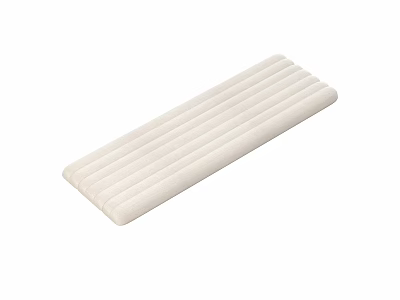 White Striped Square Rug with Simple Design for Modern Home Decor 3d model