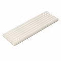 White Striped Square Rug with Simple Design for Modern Home Decor