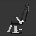 Black Modern Massage Chair With Ergonomic Leather Seat And Metal Base