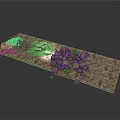 Modern Construction Site Long Strip Ground Surface With Scattered Gravel And Soil