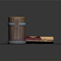Vintage Medieval Scene With Wooden Mug Scroll Red Cloth And Coins