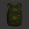 Camo Pattern Durable Backpack with Multiple Pockets for Daily Use 3d model