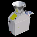 Automatic Industrial Sausage Stuffer with Conical Hopper Control Panel and Conveyor Belt