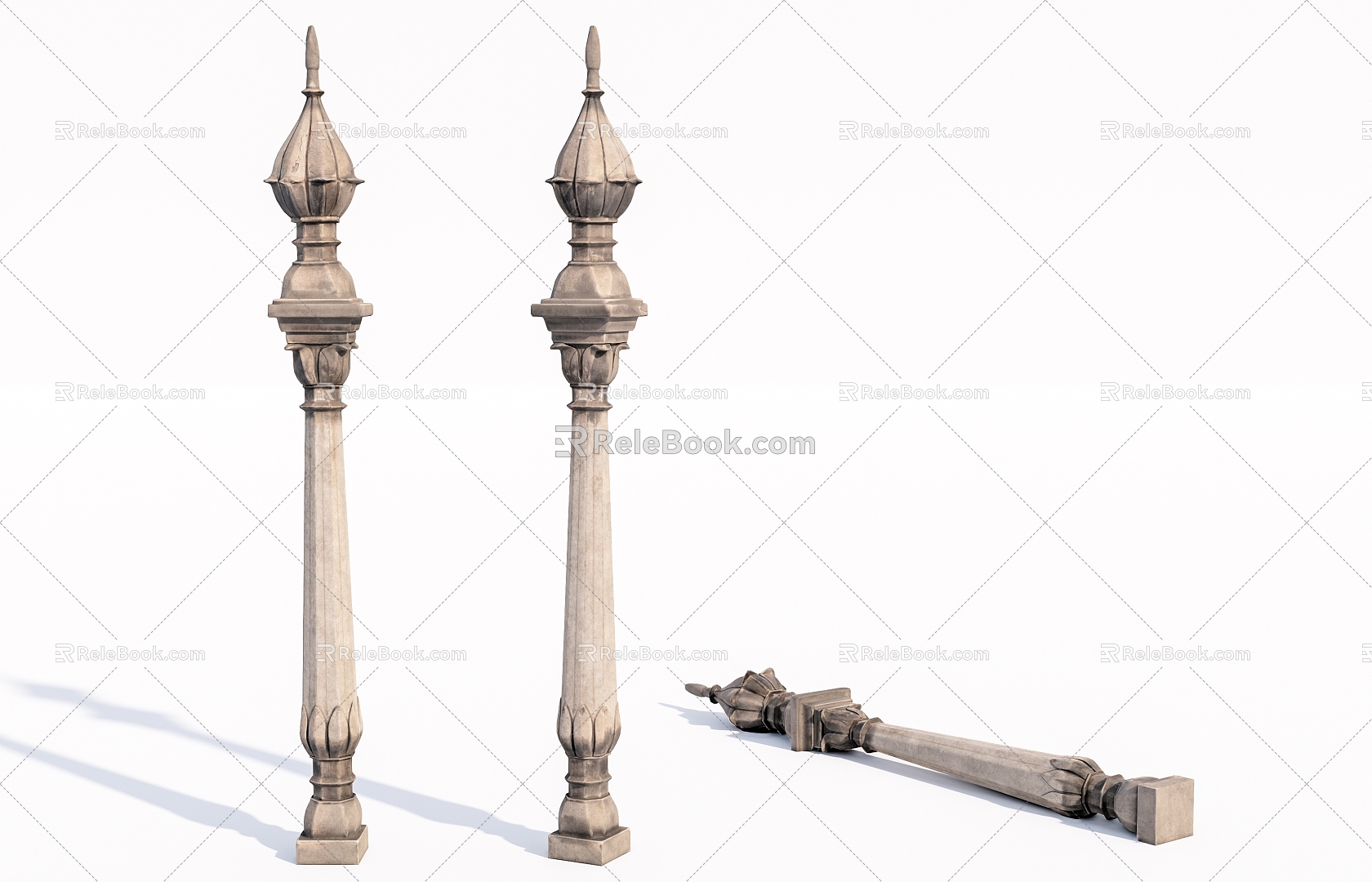 Modern Stone Pillar Decorative Stone Pillar model